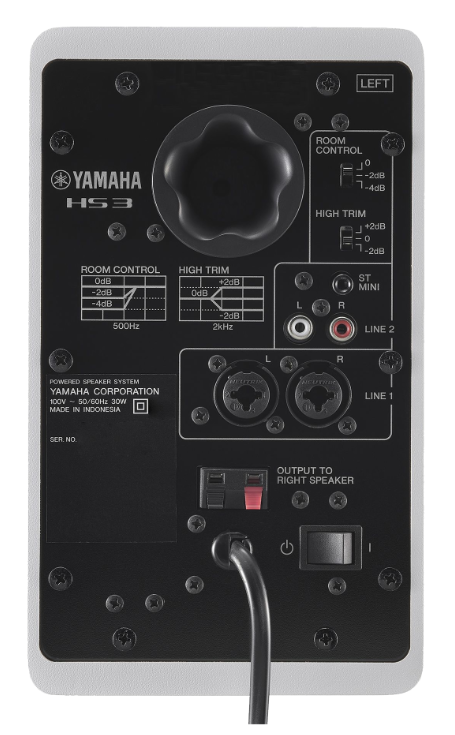 Yamaha HS3 Multimedia Desktop Monitors White (MATCHED PAIR)