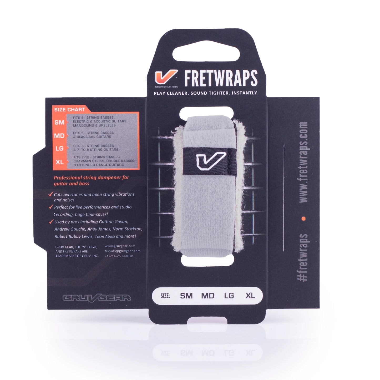 Gruv Gear Fretwrap Stone/Gray Single (Small)