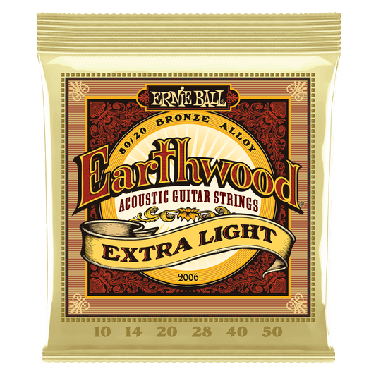 Ernie Ball Earthwood 80/20 Bronze Extra Light 10-50 Acoustic Guitar Strings