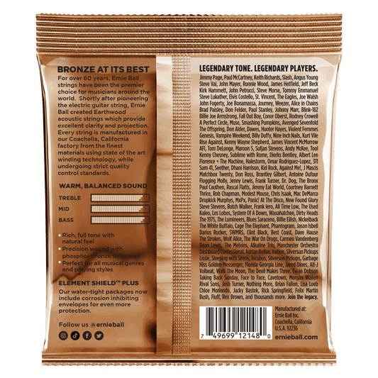 Ernie Ball Earthwood Phosphor Bronze Light 11-52 Acoustic Guitar Strings
