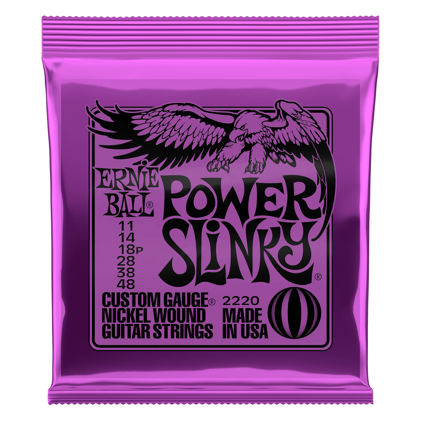 Ernie Ball Power Slinky Nickel Wound 11-48 Electric Guitar Strings