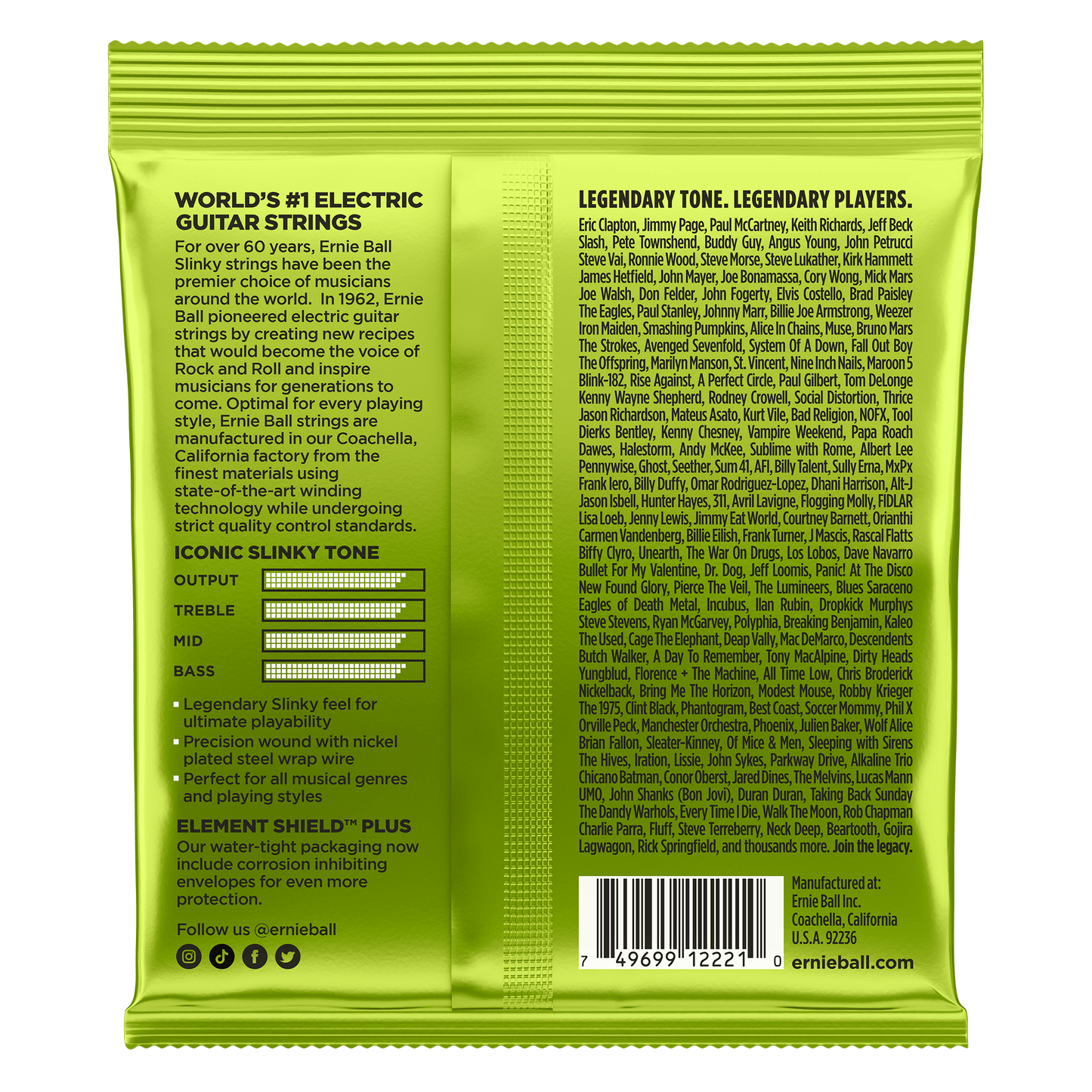 Ernie Ball Regular Slinky Nickel Wound 10-46 Electric Guitar Strings