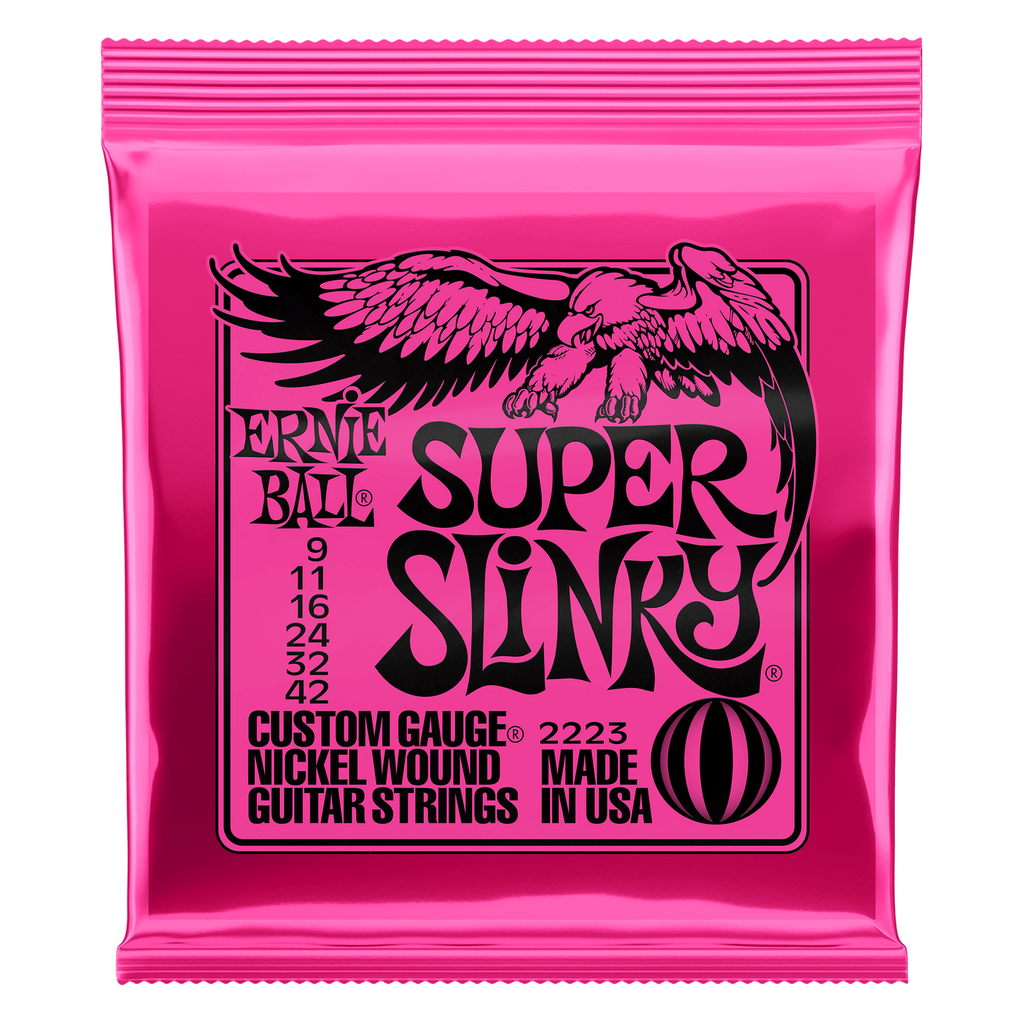 Ernie Ball Super Slinky Nickel Wound 9-42 Electric Guitar Strings