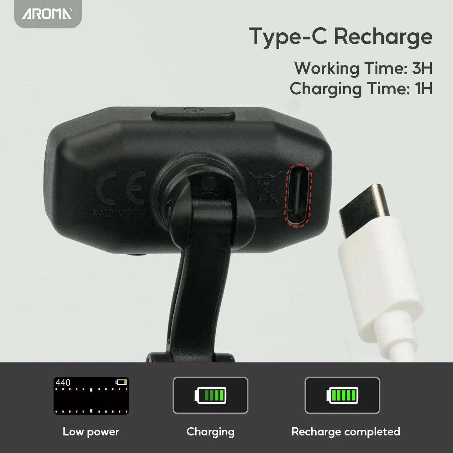 Aroma AT-790 Rechargeable Clip-On Chromatic Tuner