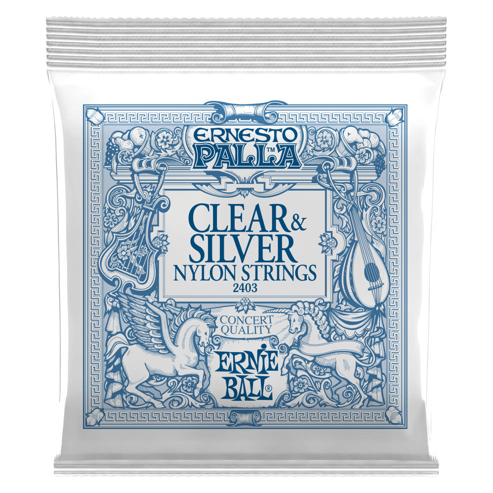 Ernie Ball 2403 Ernesto Palla Clear & Silver Nylon Classical Guitar Strings