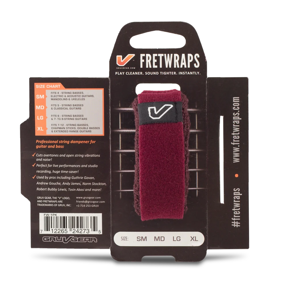Gruv Gear Fretwrap Wine/Burgundy Single (Medium)