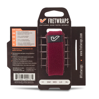 Gruv Gear Fretwrap Wine/Burgundy Single (Medium)