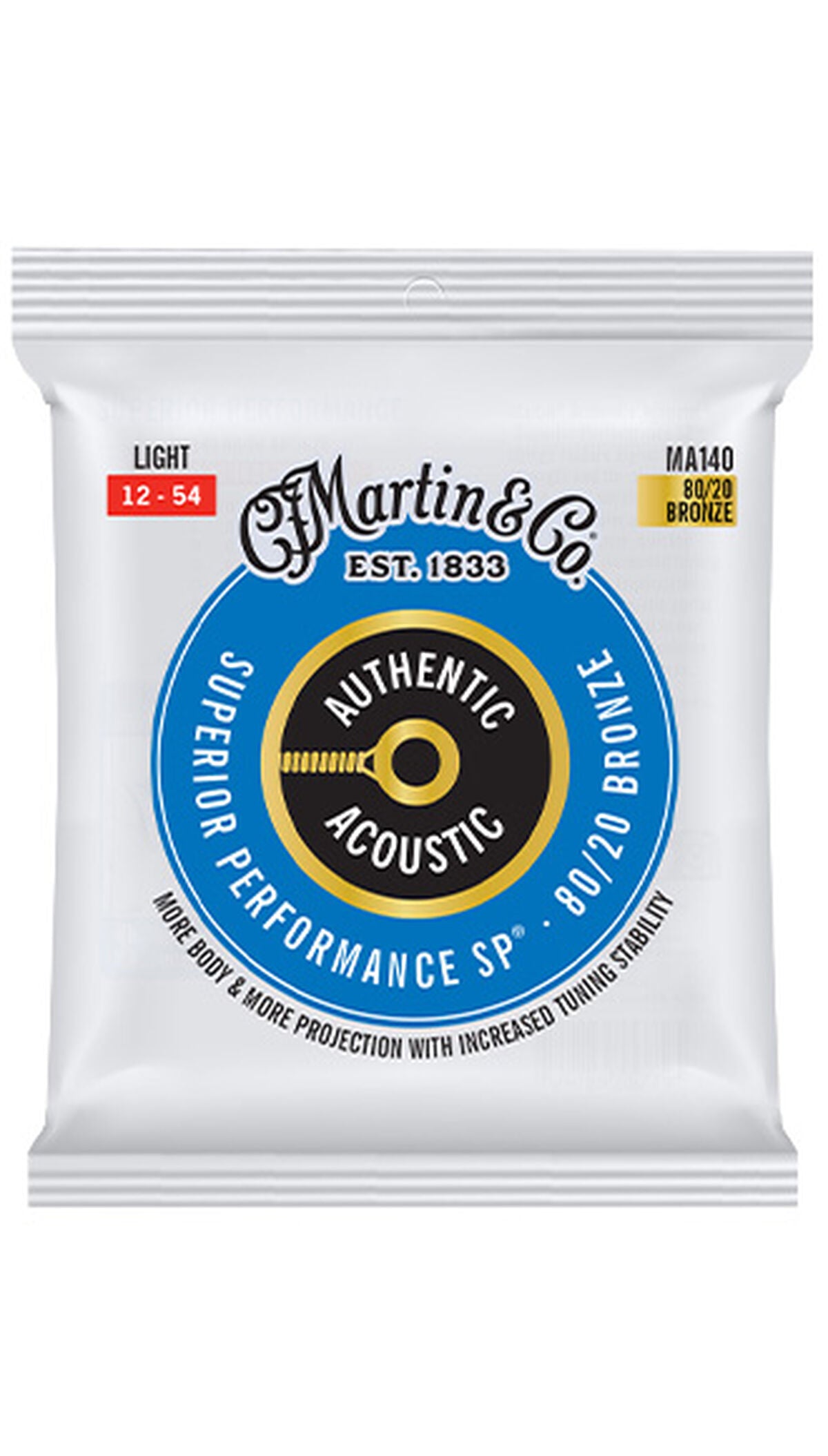 Martin MA140 acoustic guitar strings pack