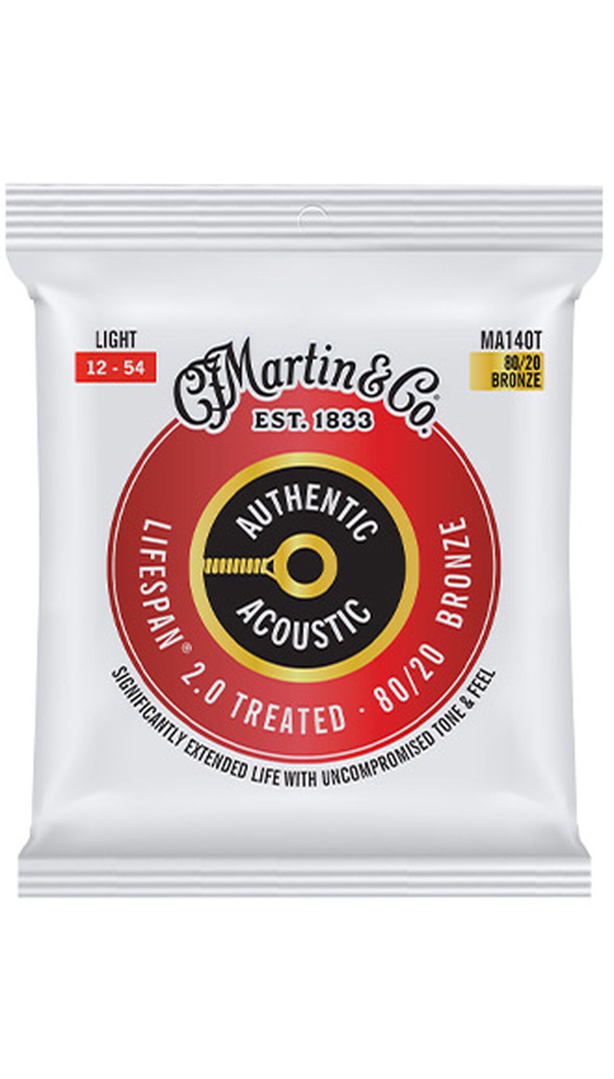 Martin MA140T Lifespan coated acoustic guitar strings pack
