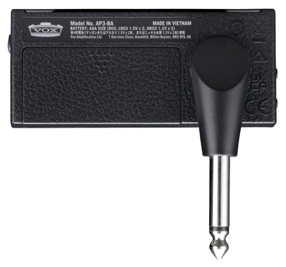 Vox amPlug 3 Bass headphone amplifier, rear view