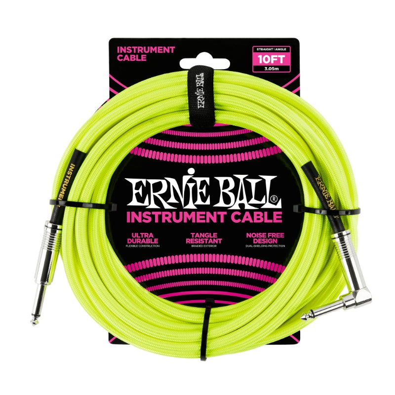 Ernie Ball 10FT Braided Cable (Yellow)